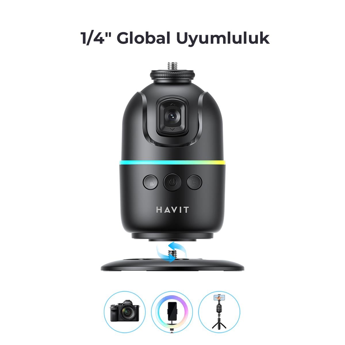 Havit ST7609 Otomatik Yüz Takip Sistemli Telefon Tutucu - Görsel 5