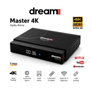 Dreamstar Master 4K Linux Uydu Alıcısı Dahili Wi-Fi 4K UHD