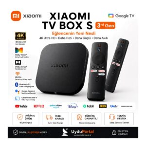 Xiaomi TV Box S 3. Nesil 4K Google TV Android TV Box Wi-Fi 6 Dolby Vision