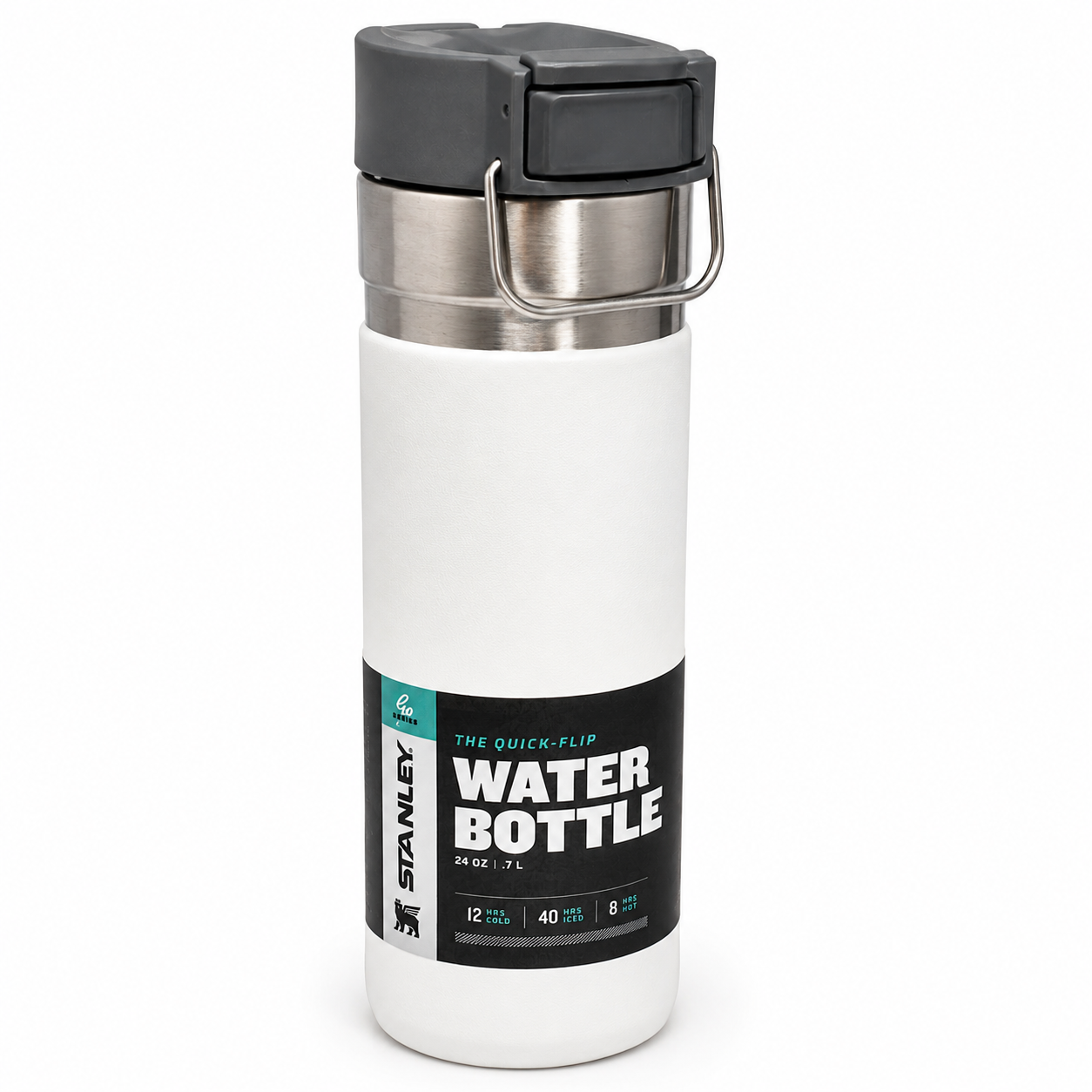 Stanley The Quick Flip Water Bottle 0.70L Termos Matara Beyaz | Paslanmaz Çelik Vakumlu - Görsel 2
