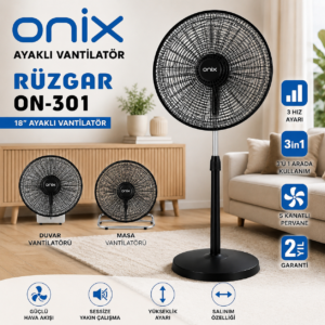Onix Sanayi Tipi Vantilatör 18 inç