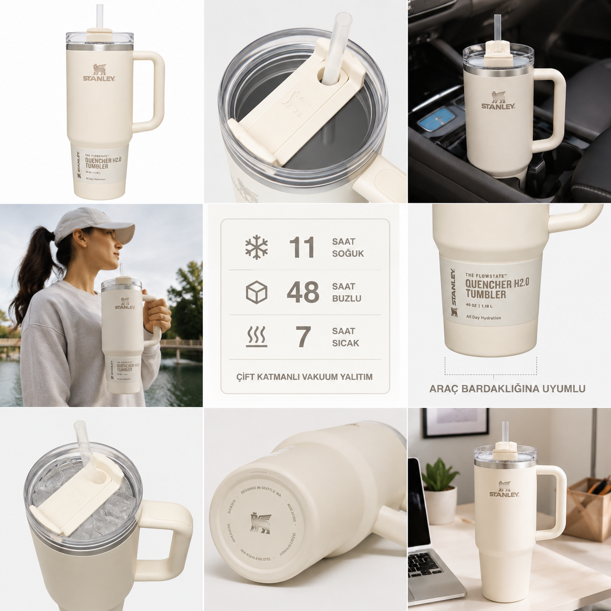 Stanley The FlowState Quencher H2.0 Tumbler 1.18L (40 oz) Termos Saplı - Görsel 5