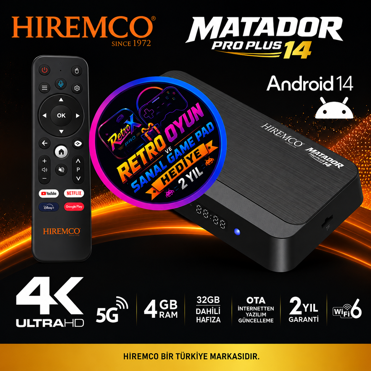 Hiremco Matador Pro Plus Android TV Box