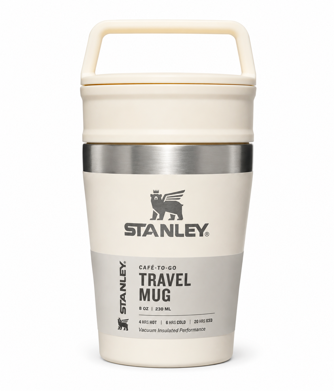 Stanley Café-To-Go Travel Mug 230 ml Termos Bardak Krem | Paslanmaz Çelik Vakumlu - Görsel 3